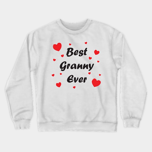 Best granny ever heart doodle hand drawn design Crewneck Sweatshirt by The Creative Clownfish